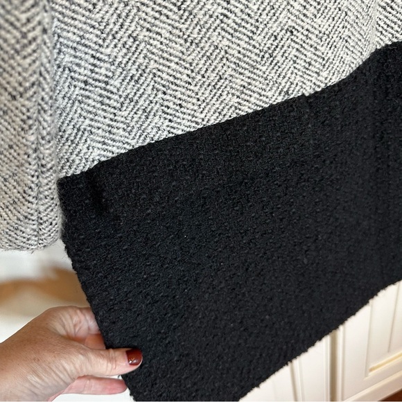 H:Connect Tweed Herringbone Plaid Boucle Women’s Mini Dress Preppy Winter Size S - Picture 4 of 9